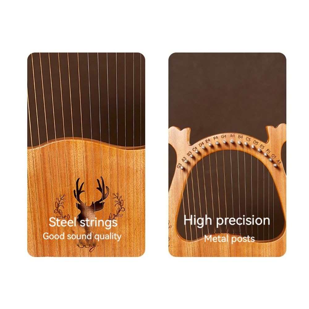 Amazon | 16/19弦エレクトリックボックスハープ、ピックアップ